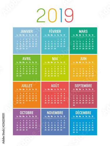 Calendrier Agenda 2019