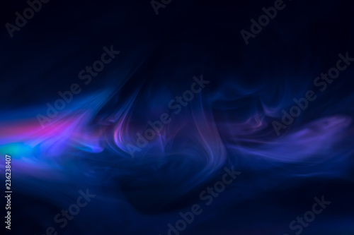 purple, blue, pink smoke (evaporation) on a black background