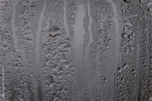 drops of water on sweaty glass