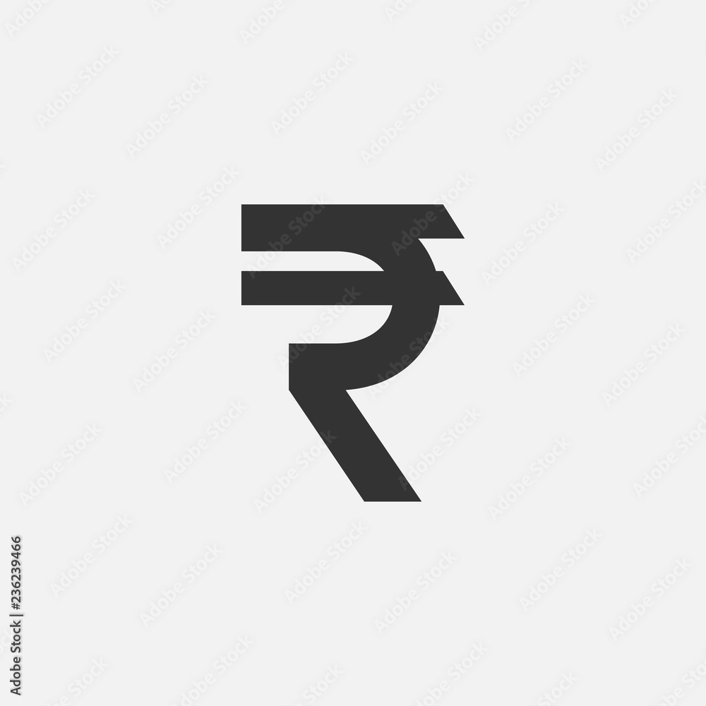Currency icon. Money. Indian rupee. Vector illustration. Currency icon. Money. Indian rupee. Vector illustration.