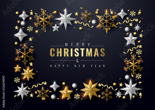Merry Christmas text design. Vector logo, typography. Usable as banner, greeting card, gift package etc.