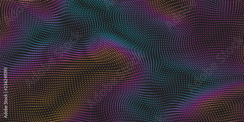 Fototapeta Vector colorful field visualization of forces