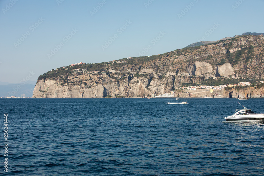 A view of the Amalfi Coast near Sorrento . Campania. Italy