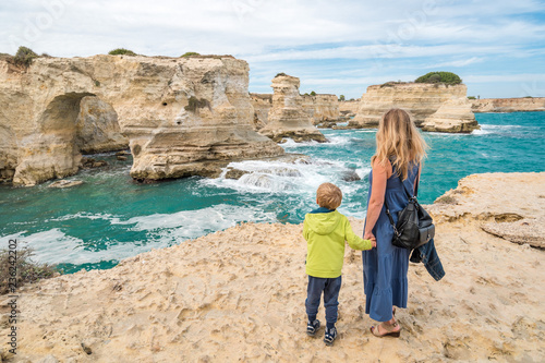 Fototapeta Naklejka Na Ścianę i Meble -  Cliffs in Torre Sant’Andrea, Italy.