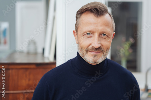 Attractive middle age man closeup portrait