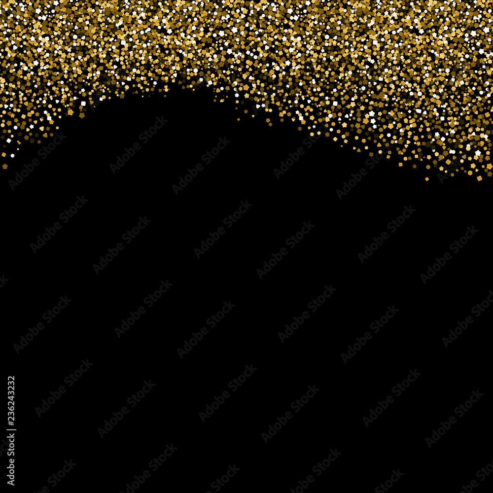 Greeting card with gold sequins.