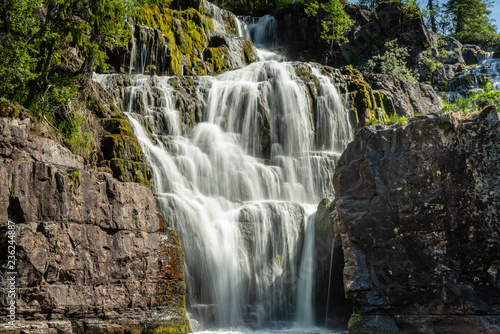 Beautiful waterfall from a river in Sweden