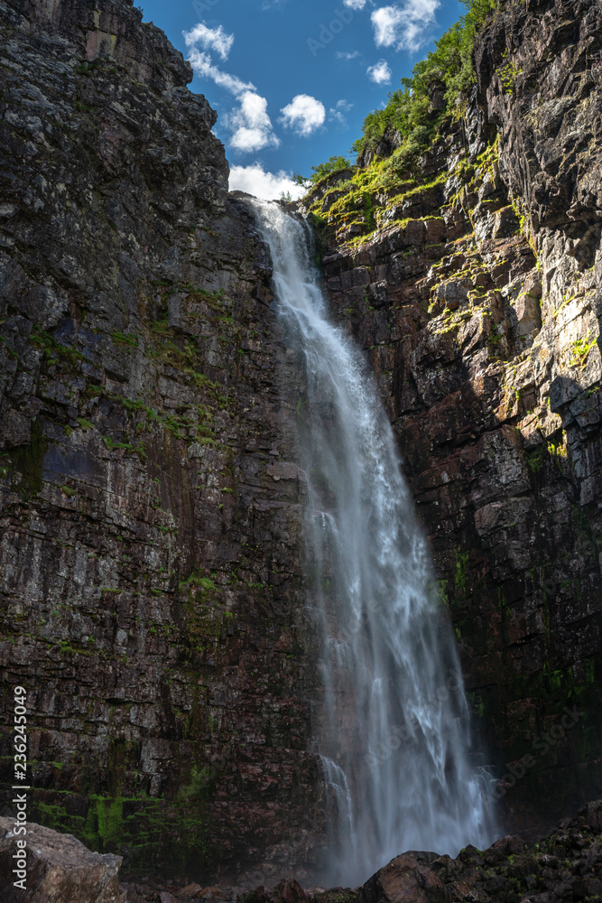 The waterfall Njupeskar in northern Sweden