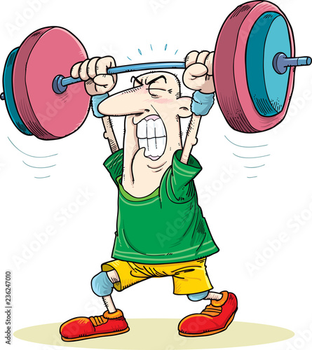 illustration of an man lifting a weight