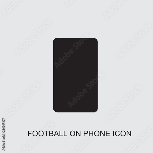 football on phone icon. filled football on phone icon from sport collection. Use for web, mobile, infographics and UI/UX elements. Trendy football on phone icon.