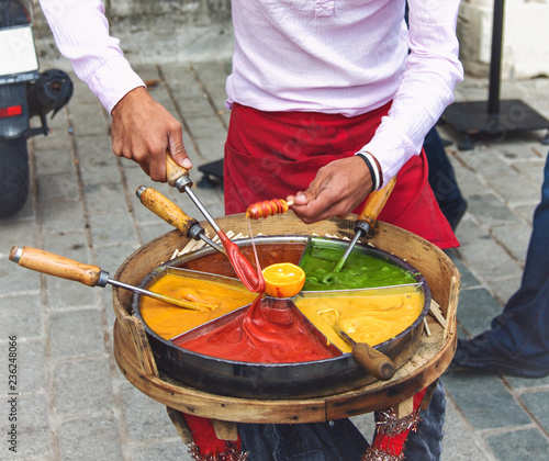 Photography Sweet Traditional Ottoman Paste - osmanli macunu on the street of Istanbul