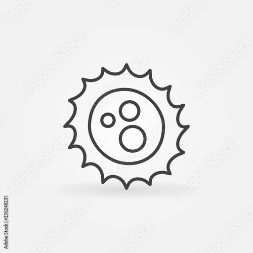 Virus outline vector concept icon or design element