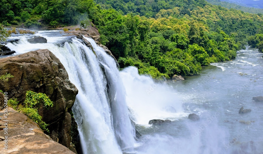 waterfall in deep forest