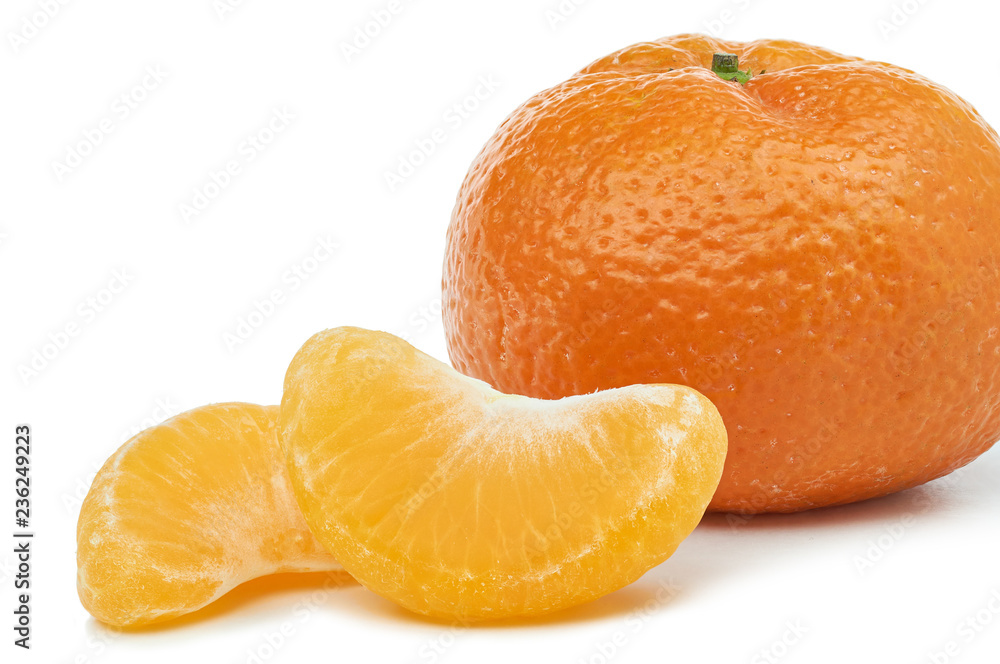 tangerine juicy ripe fruit on a white background tangerine juicy ripe fruit on a white background