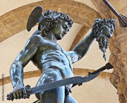 statue of perseus and medusa in florence photo