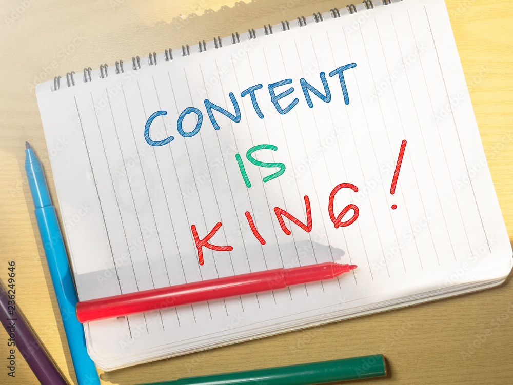 Content is King, Motivational Internet Social Media Words Quotes Concept Content is King, Motivational Internet Social Media Words Quotes Concept