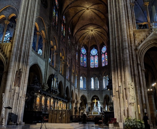 inside of Notre Dame Cathedral