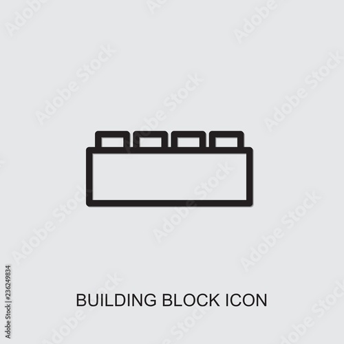 building block icon. outline building block icon from entertainment collection. Use for web, mobile, infographics and UI/UX elements. Trendy building block icon.