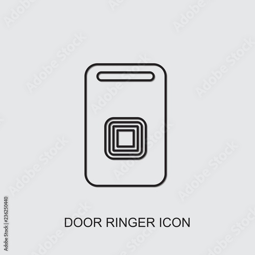 door ringer icon. line door ringer icon from office collection. Use for web, mobile, infographics and UI/UX elements. Trendy door ringer icon.