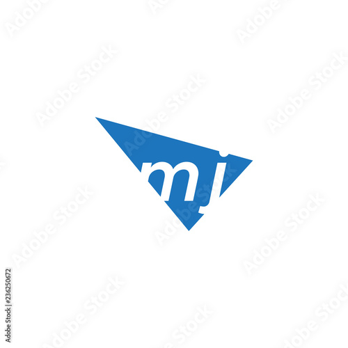 Free Download initial two letter mj negative space triangle logo - GFXLoad