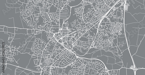 Urban vector city map of Chelmsford, England