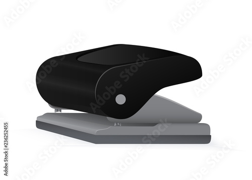 Realistic vector hole puncher on a white background