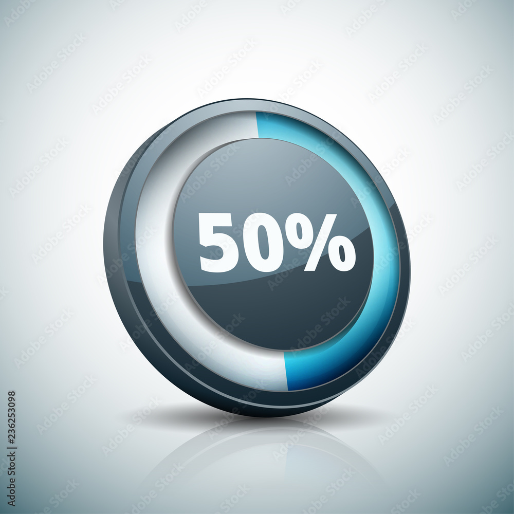 50% button illustration
