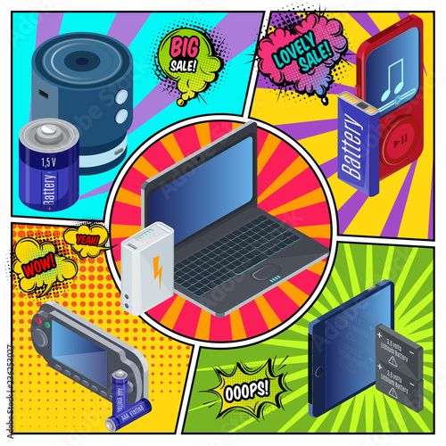 Modern Devices And Chargers Template