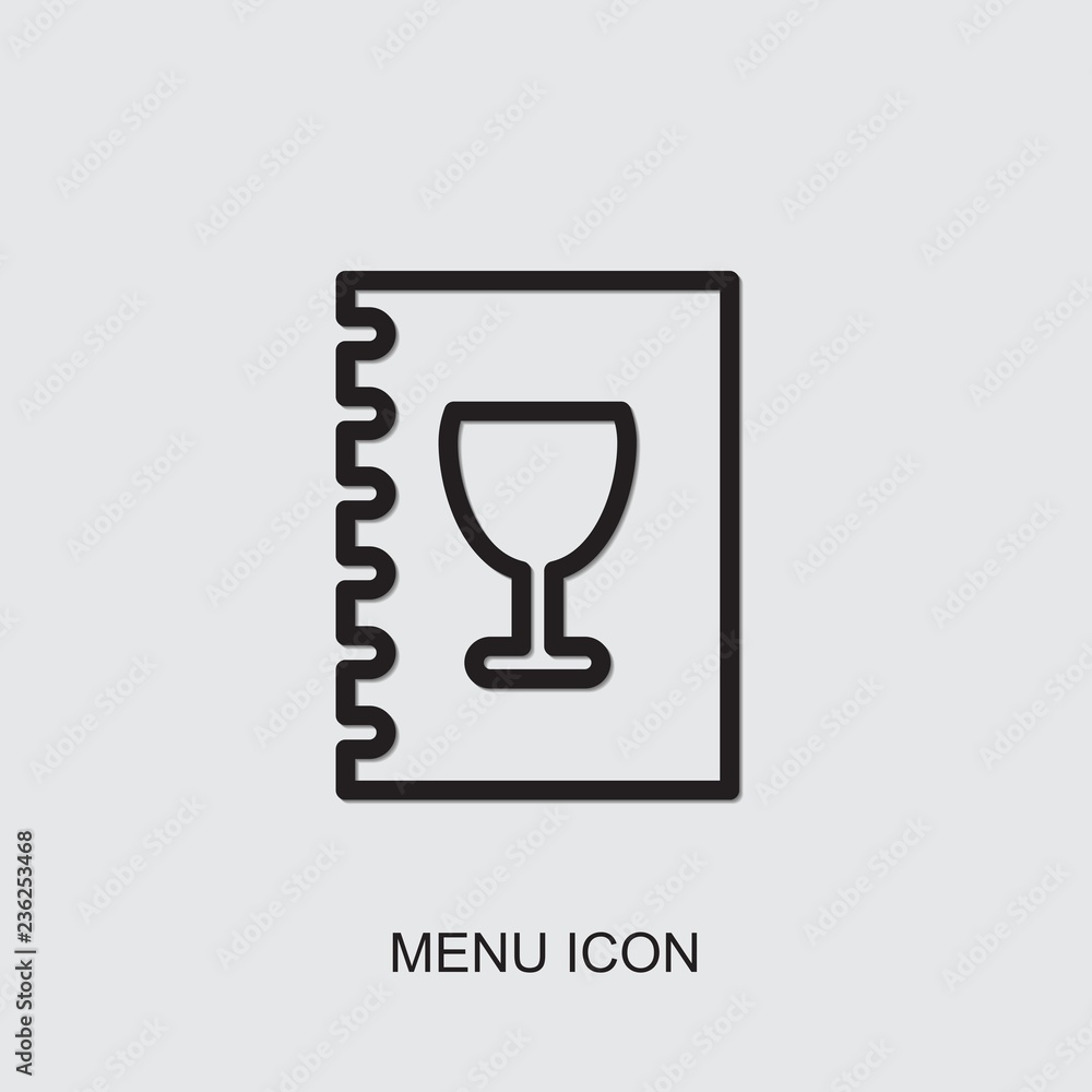 menu icon. outline menu icon from restaurant collection. Use for web, mobile, infographics and UI/UX elements. Trendy menu icon. menu icon. outline menu icon from restaurant collection. Use for web, mobile, infographics and UI/UX elements. Trendy menu icon.