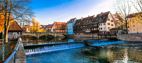 Nurnberg ild town in autumn colors. Landmarks of Germany series photo