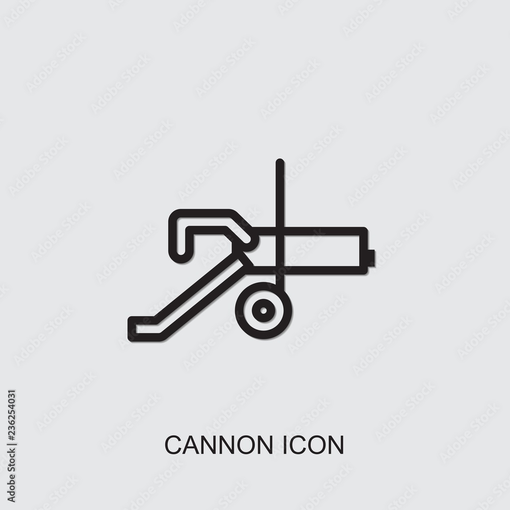 cannon icon. outline cannon icon from war collection. Use for web, mobile, infographics and UI/UX elements. Trendy cannon icon. cannon icon. outline cannon icon from war collection. Use for web, mobile, infographics and UI/UX elements. Trendy cannon icon.