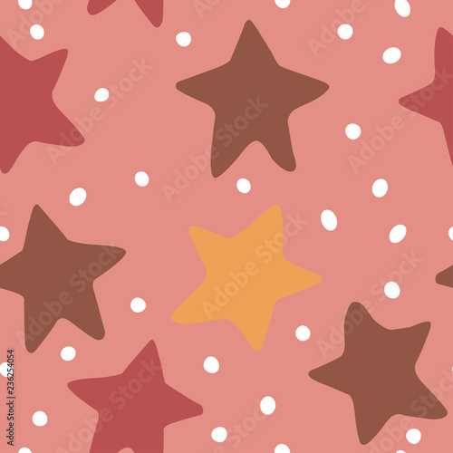 Motif vecteur étoiles avec un motif raccord inclus