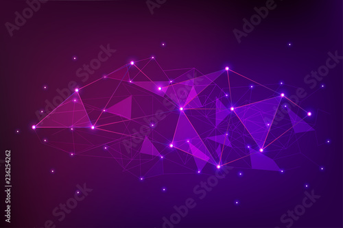 abstract background, connection and lines of technology,vector