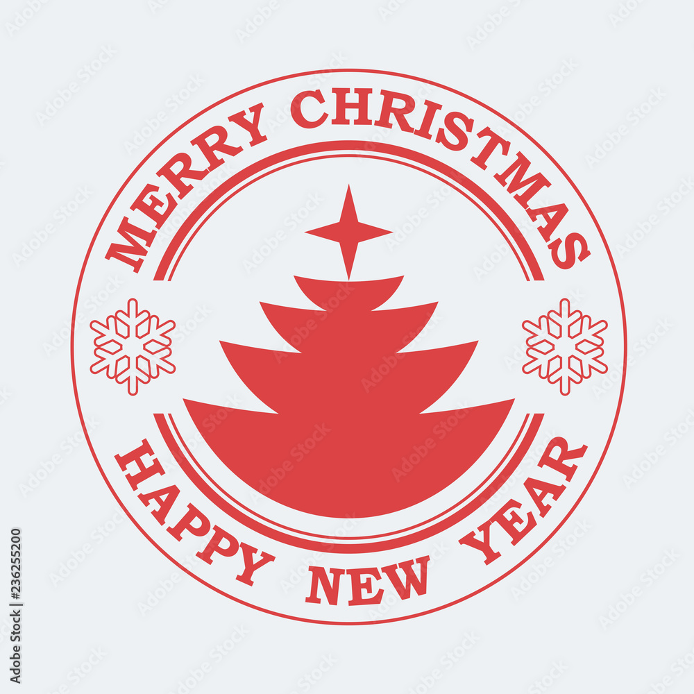 Christmas print of red color with the silhouette of an abstract Christmas tree. Christmas print of red color with the silhouette of an abstract Christmas tree.