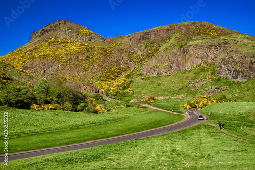 Arthur's Seat - hill in city Edinburgh, Scotland. photo