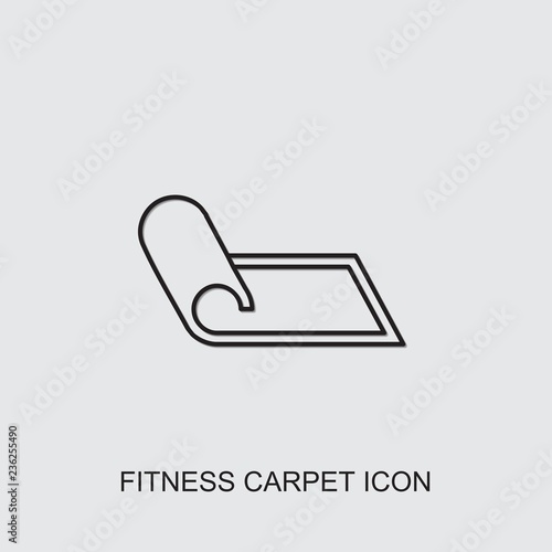 fitness carpet icon. line fitness carpet icon from fitness collection. Use for web, mobile, infographics and UI/UX elements. Trendy fitness carpet icon.