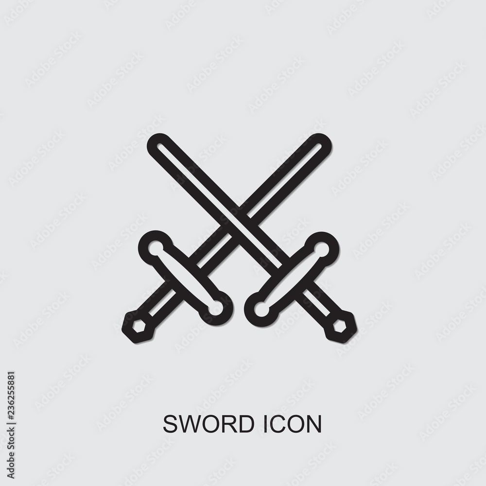 sword icon. outline sword icon from entertainment collection. Use for web, mobile, infographics and UI/UX elements. Trendy sword icon. sword icon. outline sword icon from entertainment collection. Use for web, mobile, infographics and UI/UX elements. Trendy sword icon.