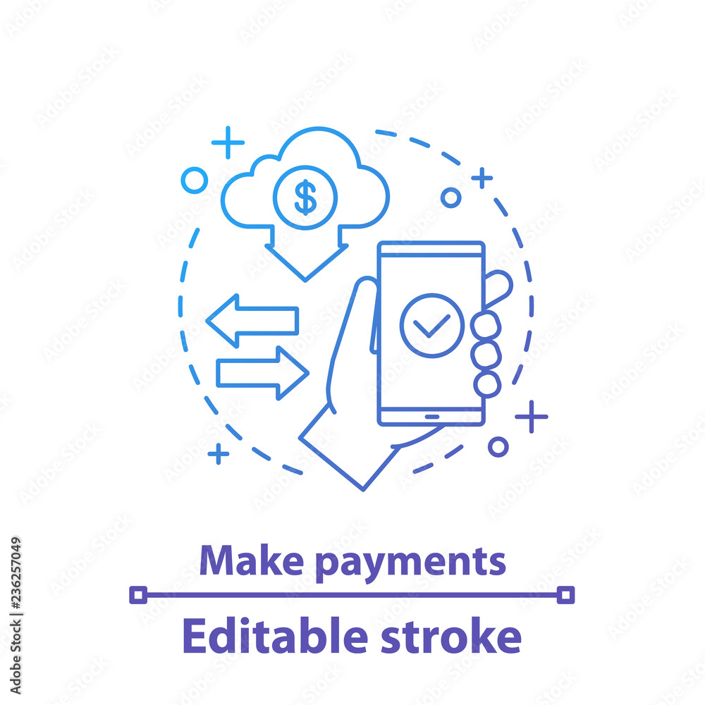 Make payment concept icon Make payment concept icon