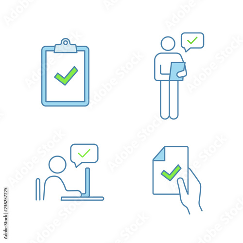 Approve color icons set