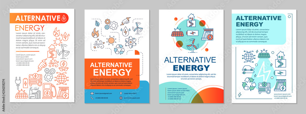 Alternative energy brochure template layout - obrazy, fototapety, plakaty 