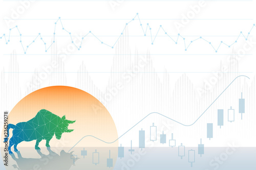 vector of forex trading graph with bear market or bearish market,financial and trade online concept