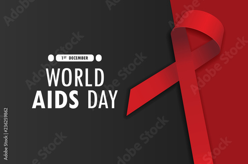 World aids day poster layout design, vector illustration