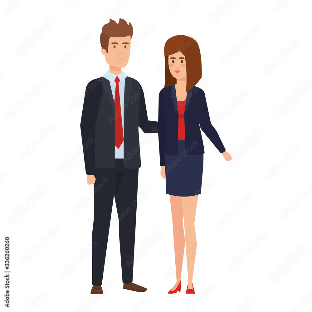 business couple avatars characters business couple avatars characters