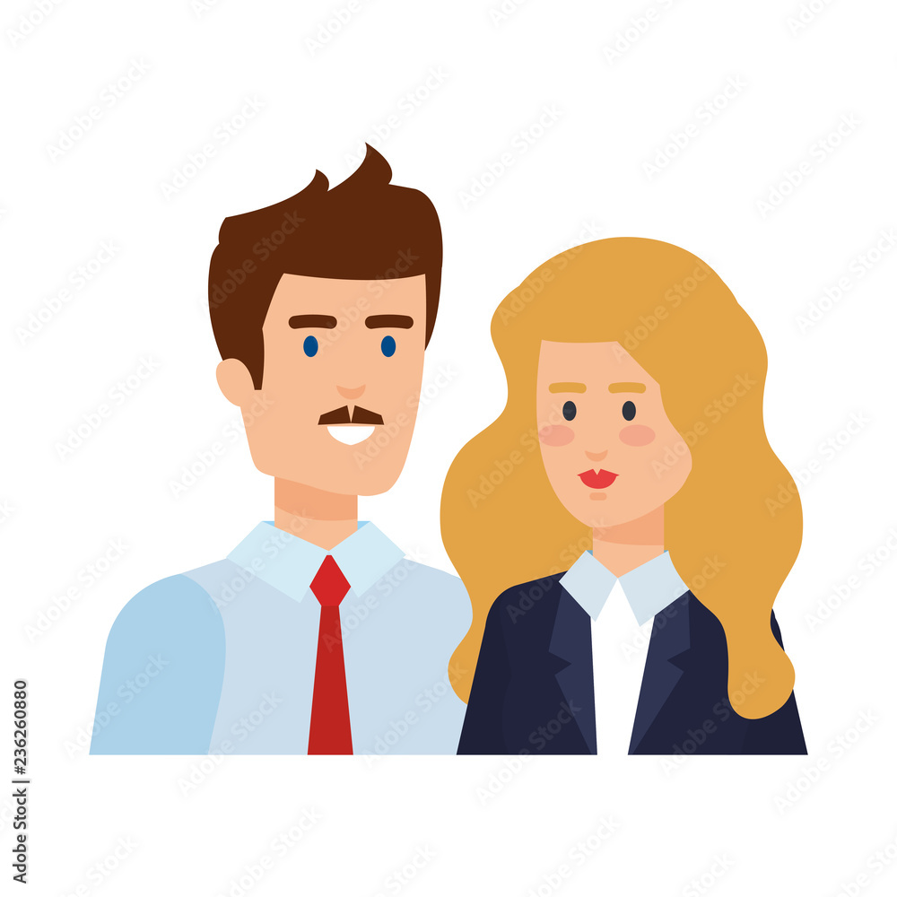 business couple avatars characters business couple avatars characters