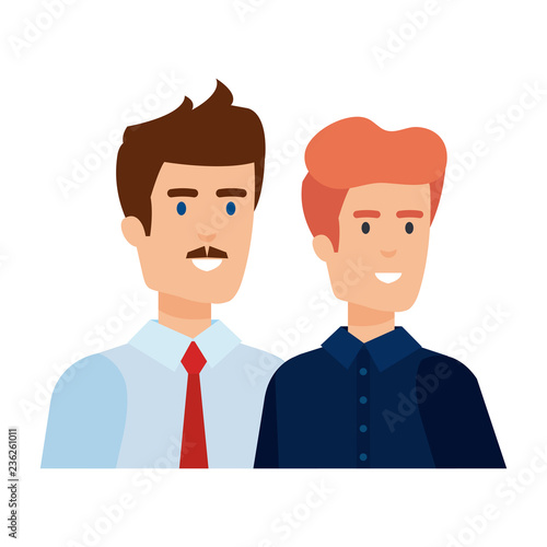 elegant businessmen avatars characters