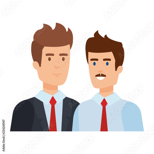 elegant businessmen avatars characters