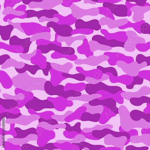   amouflage vector seamless pattern. Abstract background in purple and pink color. Military disguise. Khaki texture. Can be used as print on clothes  wrapping paper  design of banners.