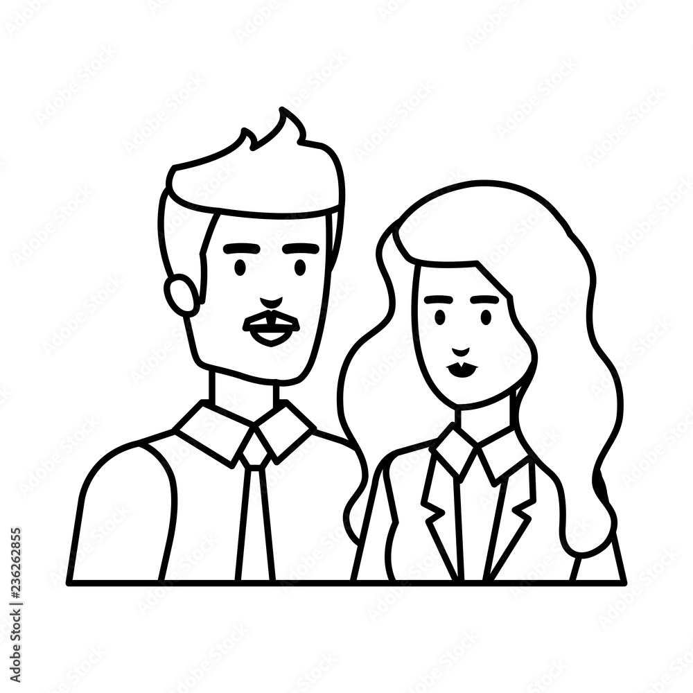 business couple avatars characters business couple avatars characters