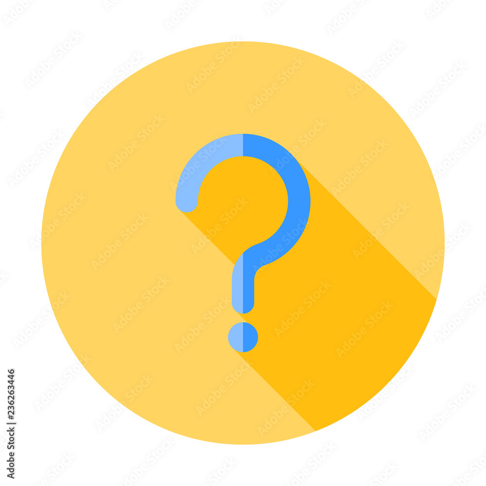 Question Mark Sign Icon Vector Illustration Flat Design Style With Long Shadow Faq Button Asking Questions Ask For Help Question Mark Stamp Need Information Query Stock Vector Adobe Stock