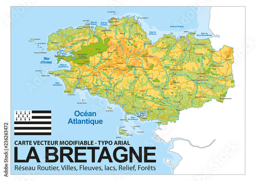 Carte Bretagne Relief Villes Reseaux Routier Fleuves Stock Vector Adobe Stock Carte Bretagne Relief Villes Reseaux Routier Fleuves Stock Vector Adobe Stock